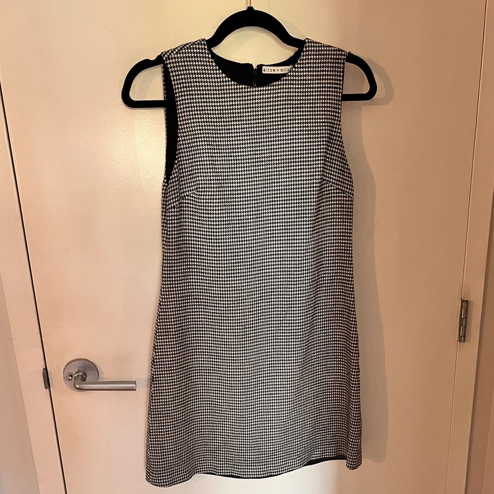 Alice + Olivia Black and White Mini Dress